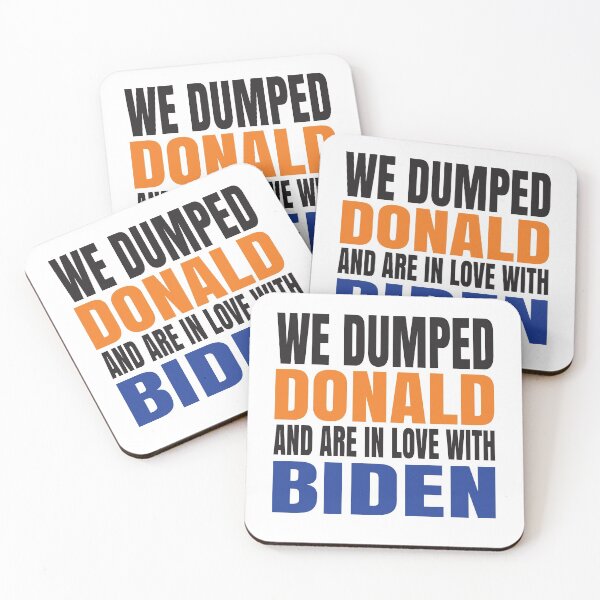 Aperçu de l'œuvre Nous avons largué Donald Trump et sommes amoureux de Biden créée et vendue par RoguePixel.