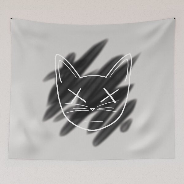 Item preview, White Cross-eyed Cat designed and sold by alias-inkpatch.