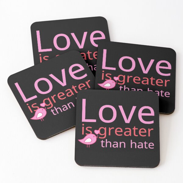 Item preview, Love is Greater Than Hate Pink Little Bird Design designed and sold by SweetAndSpice.