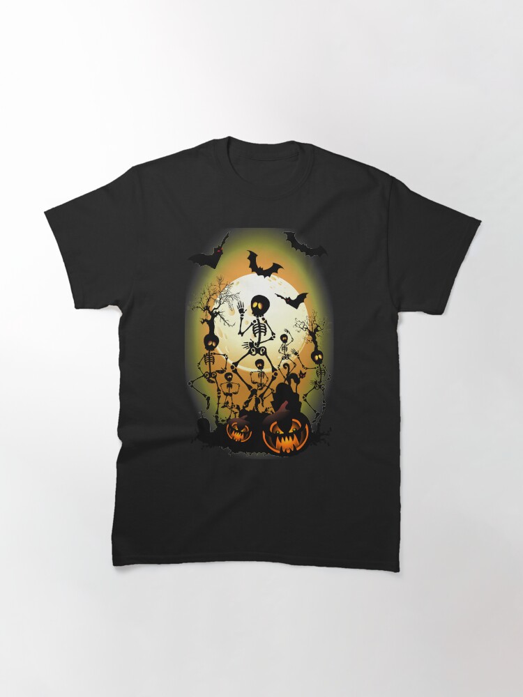 Thumbnail 3 of 7, Classic T-Shirt, Skeletons Macabre Dance designed and sold by BluedarkArt.