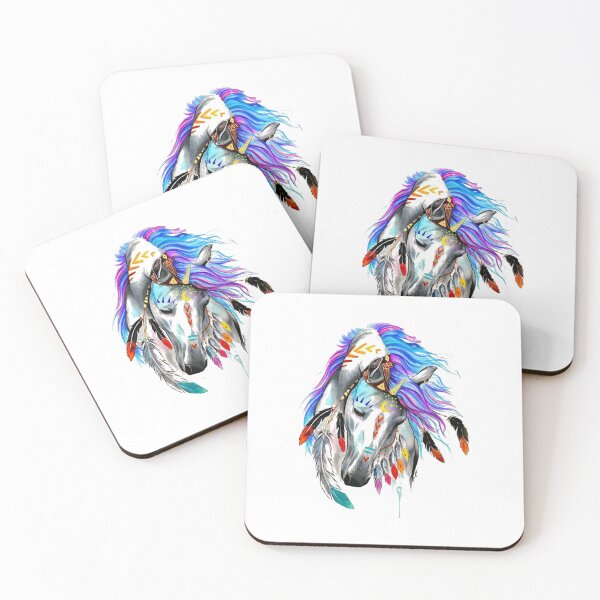 Item preview,  Native Horse, colorful , watercolor  designed and sold by wisamart.