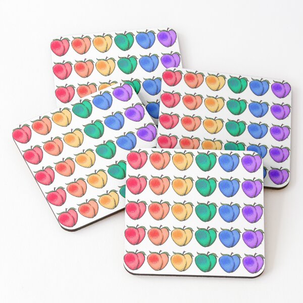 Item preview, Rainbow Peach Emojis - Gay Pride - Bottoms designed and sold by The White Bat.