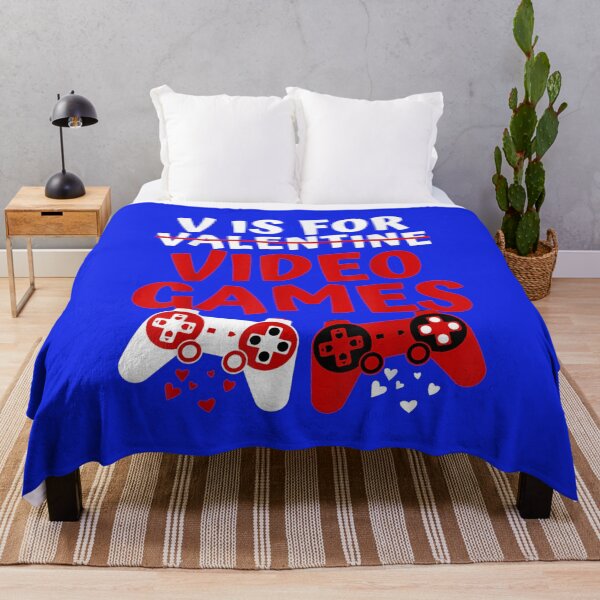 Item preview, V Is For Video Games Funny Valentines Day Gamer Boy Men Gift designed and sold by nancymachado.