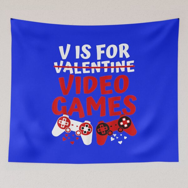 Item preview, V Is For Video Games Funny Valentines Day Gamer Boy Men Gift designed and sold by nancymachado.