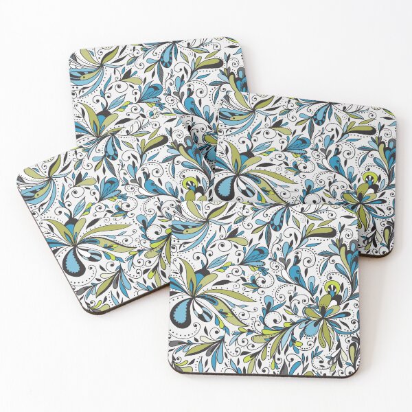 Item preview, Vintage Floral Doodles Pattern designed and sold by The Masked Designer.