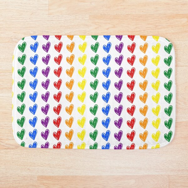 Item preview, Patrón de corazón de orgullo arco iris dibujado a mano designed and sold by ButterandCheese.