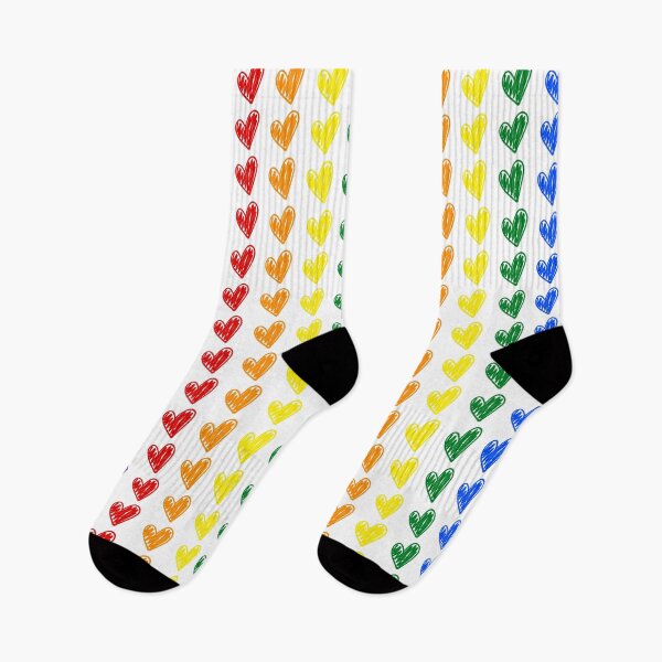 Item preview, Hand Drawn Rainbow Pride Heart Pattern designed and sold by ButterandCheese.