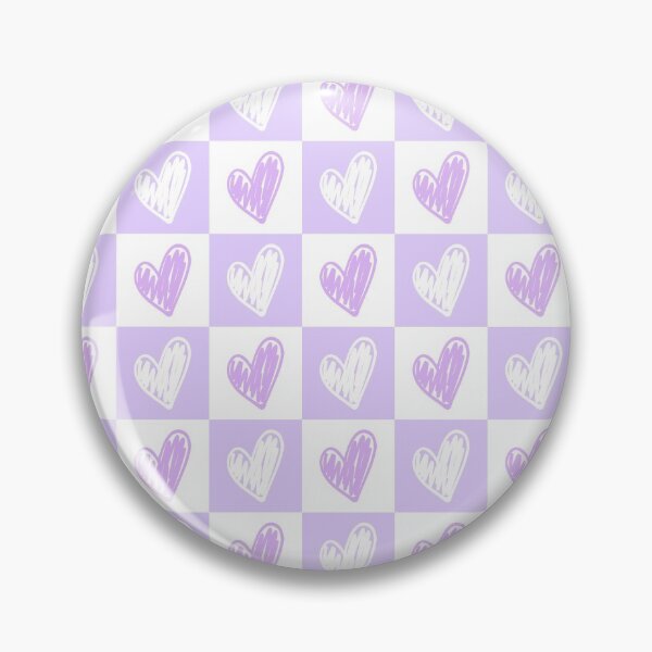 Item preview, Patrón de corazón púrpura dibujado a mano con fondo cuadrado designed and sold by ButterandCheese.