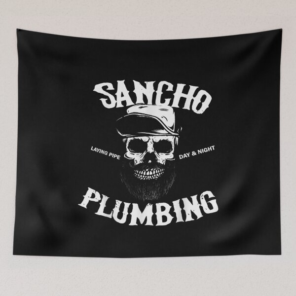 Item preview, Sancho Laying Pipe Day And Night Plumbing Skull Beard designed and sold by OdonnellConrad.