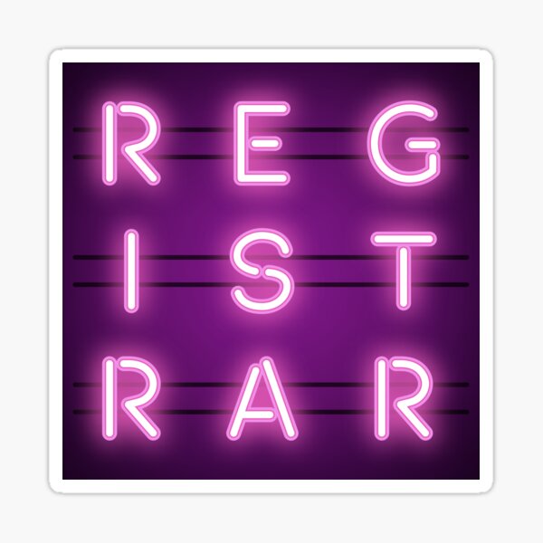 registrar-neon-sign-9-letter-word-occupation-profession-sticker