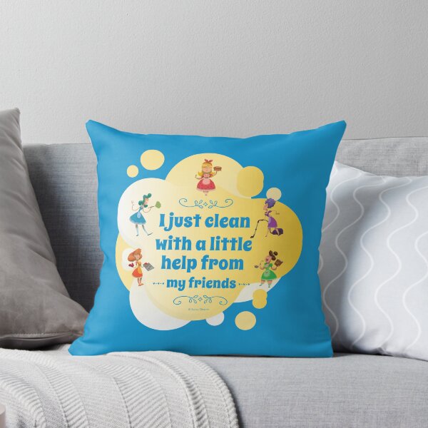 Item preview, I Clean With a Little Help From My Friends, Cleaning Humor designed and sold by SavvyCleaner.