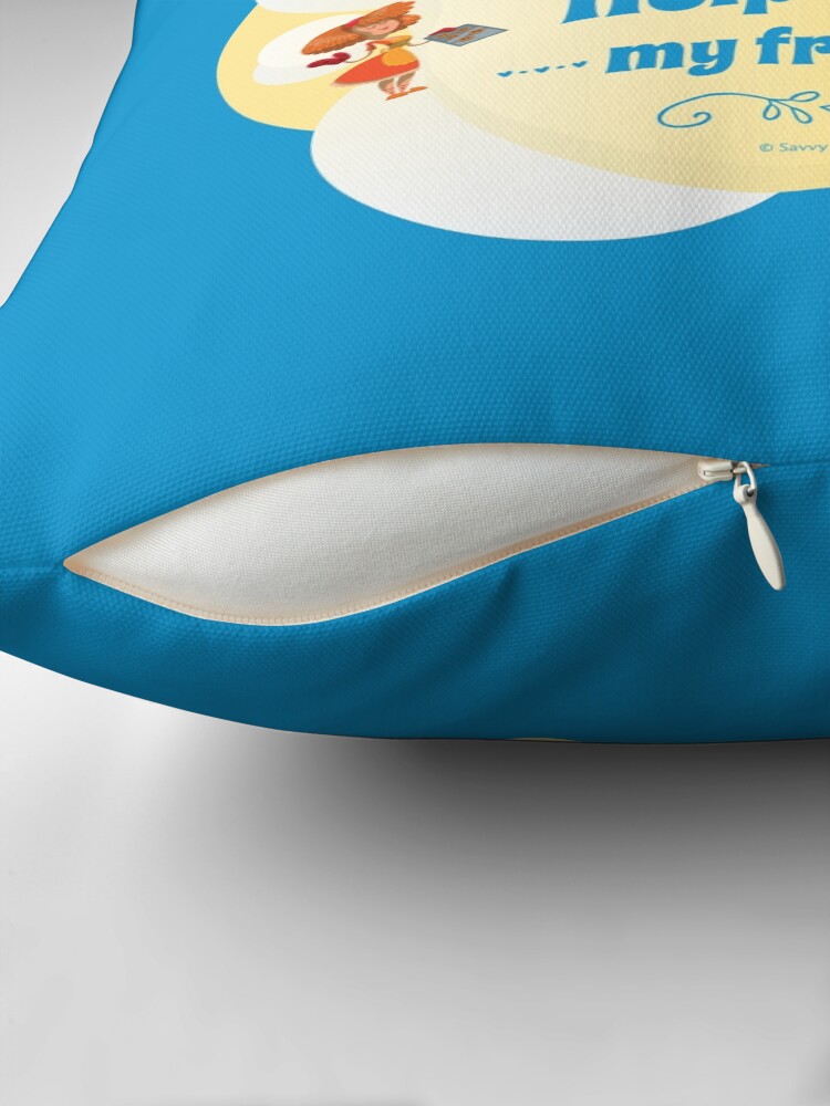 Thumbnail 2 of 4, Pillow, I Clean With a Little Help From My Friends, Cleaning Humor designed and sold by SavvyCleaner.