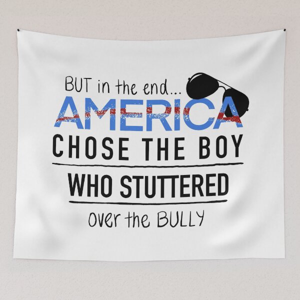 Item preview, Biden Harris Victory // But in the End, America Chose the Boy Who Stuttered Over the Bully designed and sold by Olivia Ossege.