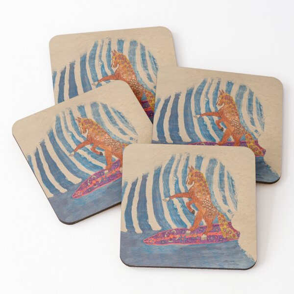Item preview, Surfing flower horse (original) designed and sold by MauiMAD.