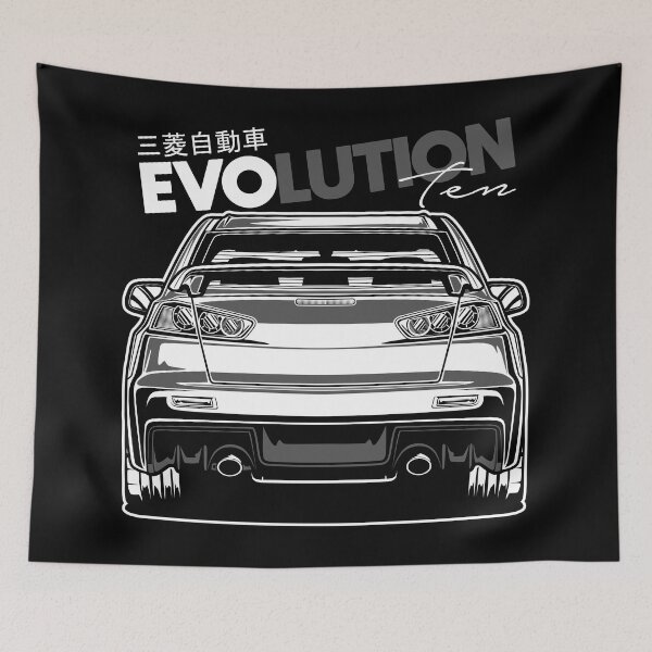 Item preview, Lancer Evolution X (White Print) designed and sold by idrdesign.