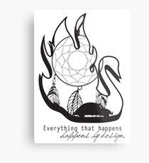 Swanfire - With Quote (Neal & Emma, Once Upon a Time) Metal Print