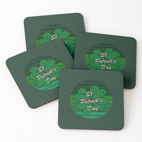 Artikelvorschau, 4 Blatt Klee Kleeblatt Retro St. Patrick's Day entworfen und verkauft von tpixx.