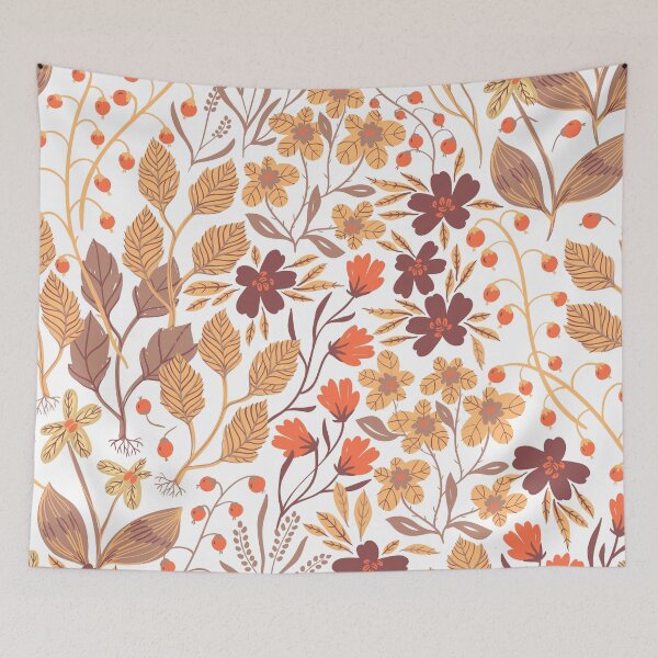 Item preview, Autumn Leaves And Flower Pattern  designed and sold by SwePattern.