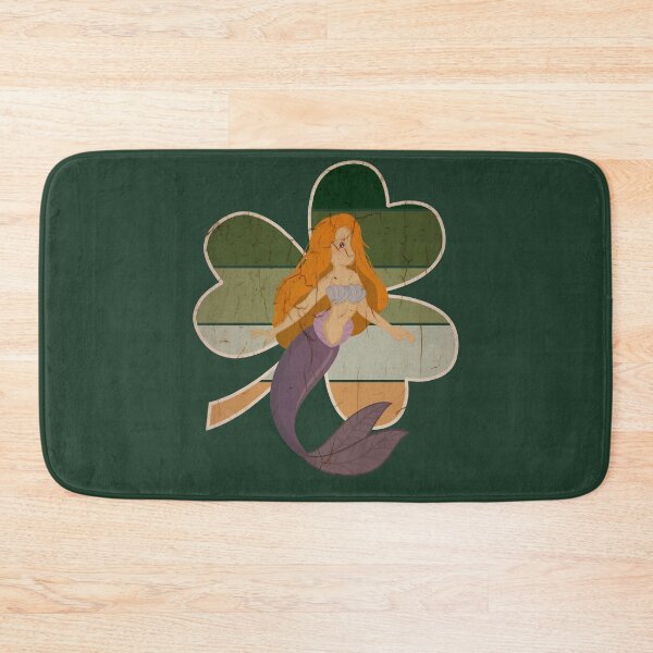 Item preview, St. Patricks Day Shamrock Retro Sunset Mermaid designed and sold by tpixx.