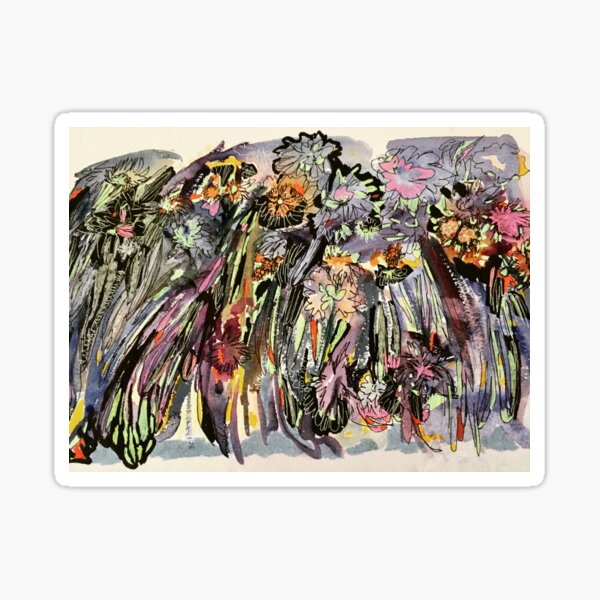 Ink Floral Sticker
