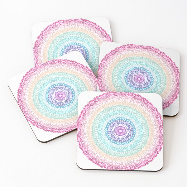 Item preview, Rainbow pattern round designed and sold by Leptailiin.