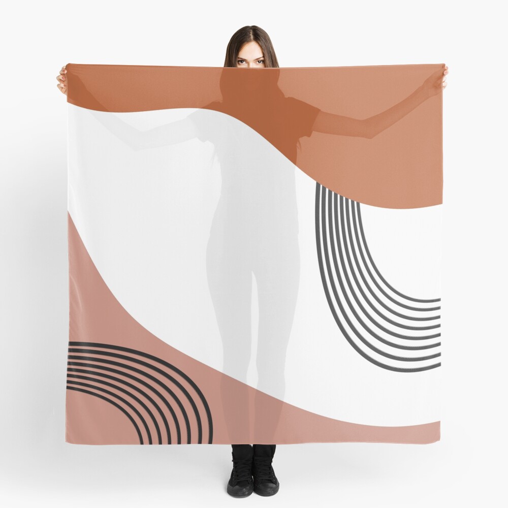 Minimalist modern orange mid century Scarf