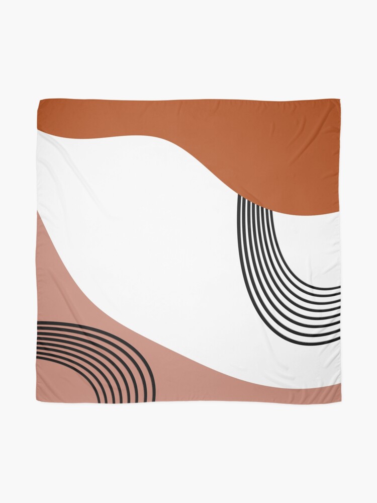 Alternate view of Minimalist modern orange mid century Scarf