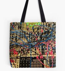 Synthesizer Control Panel Cable Maze Tote Bag