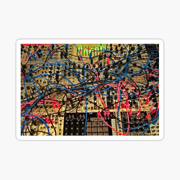 Synthesizer Control Panel Cable Maze Sticker