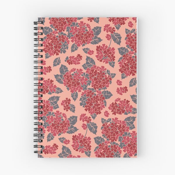 Item preview, Pretty and bright pink hydrangea flowers. Floral pattern designed and sold by lents.