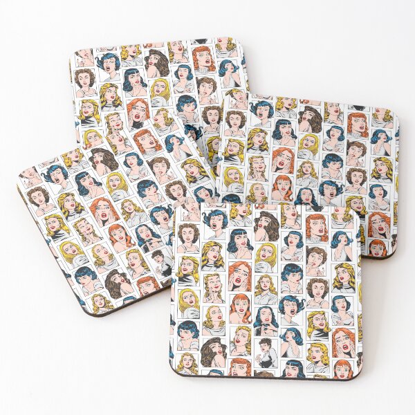 Item preview, Vintage Pulp Comic Pop Culture Pin Up Girl Art Pattern Color designed and sold by GrandeDuc.
