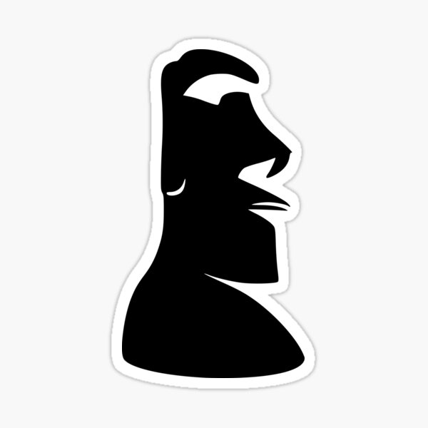 Moai Easter Island Head Statue Emoji Meme | Sticker