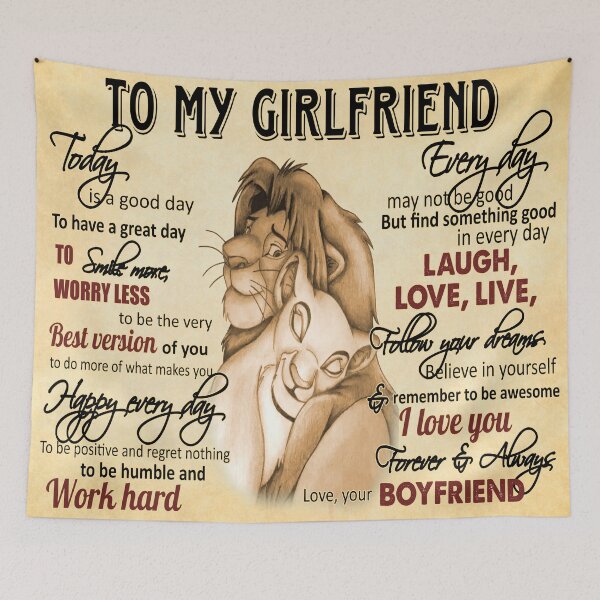 Item preview, Simba and Nala To My Girlfriend I Love You Forever and Always, Valentines Gift For Her designed and sold by Wonmater.