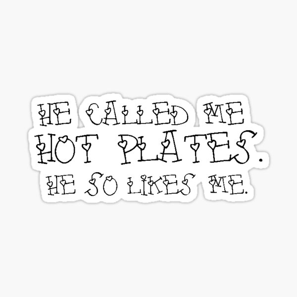 "hot plates" Sticker for Sale by marisax74 Redbubble