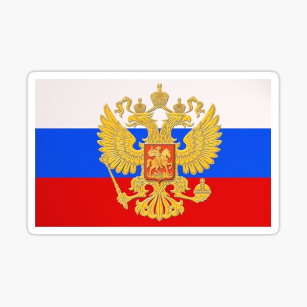 FLAG OF RUSSIA Sticker by Meithyl