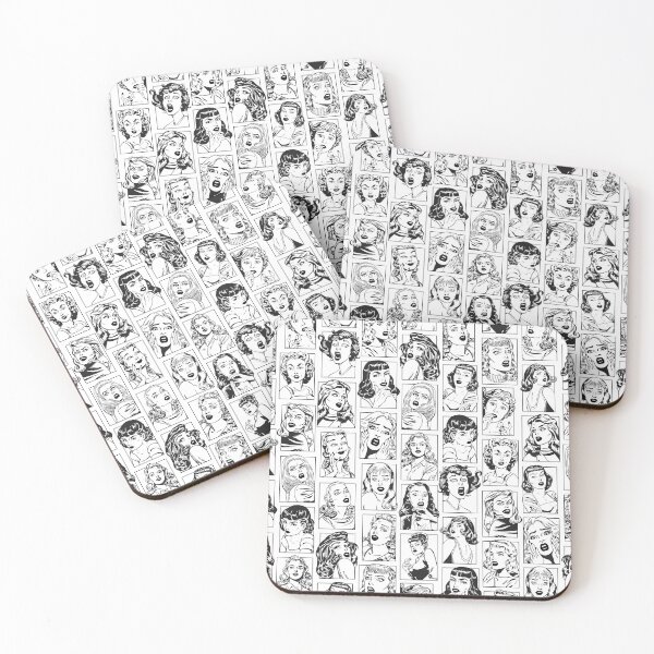 Item preview, Vintage Pulp Comic Pop Culture Pin Up Girl Art Pattern Light designed and sold by GrandeDuc.