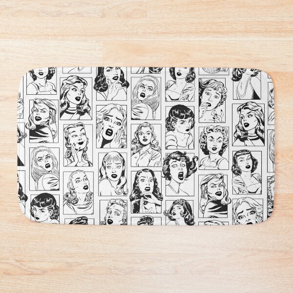 Item preview, Vintage Pulp Comic Pop Culture Pin Up Girl Art Pattern Light designed and sold by GrandeDuc.