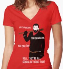 Negan Women's Fitted V-Neck T-Shirt