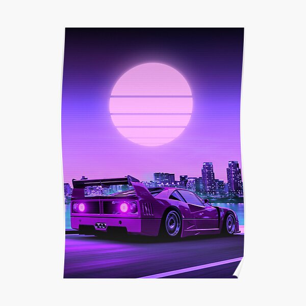 F40 Sunset Poster