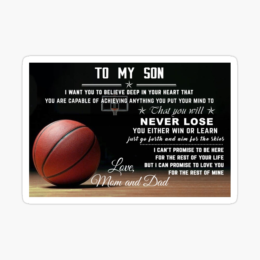 to My Son Poster, Son Gift from Mom, Never Lose You Either Win Or