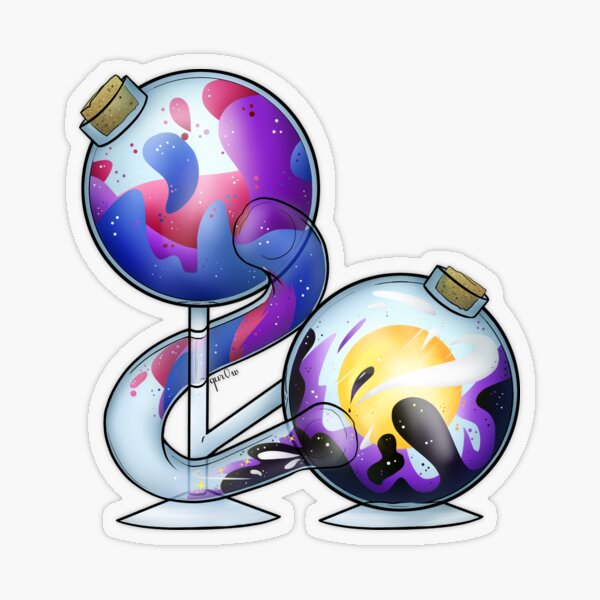 Bisexual and Non-Binary Pride Potion Transparent Sticker