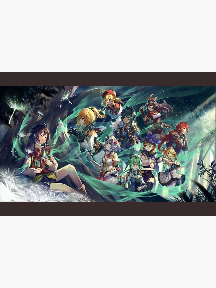 Discover Genshin Impact Characters Premium Matte Vertical Poster