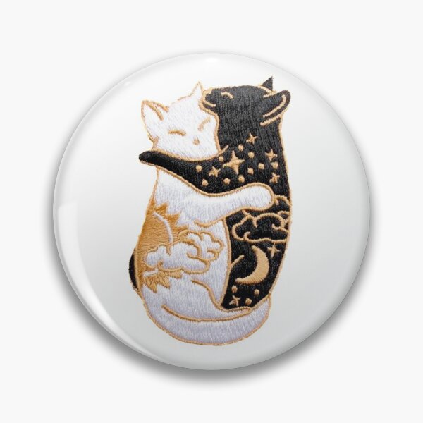 Item preview, Day and Night Hugging Cats Sticker designed and sold by designolo.