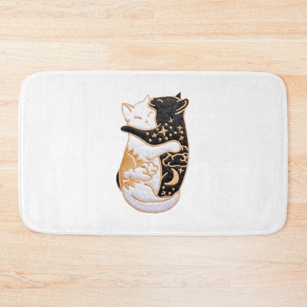 Item preview, Day and Night Hugging Cats Sticker designed and sold by designolo.