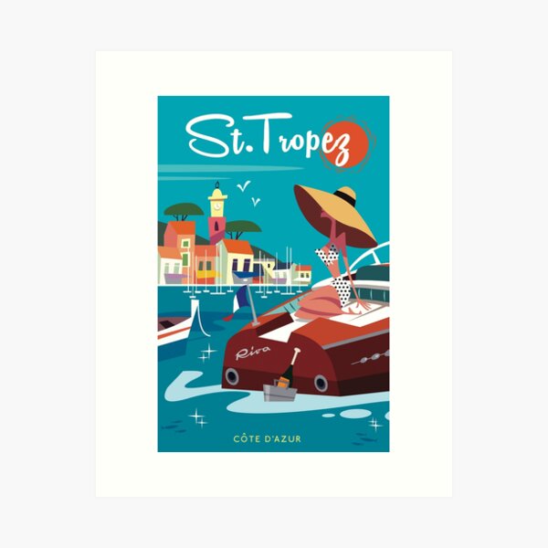 Item preview, Saint Tropez poster designed and sold by GAGodel.