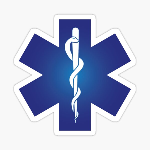 EMS EMT - Medevac Rescue Ambulance - Star of Life Sticker