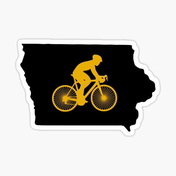 Aperçu de l'œuvre Iowa Bike IA Iowa Hawkeye Couleurs créée et vendue par Mind of State.