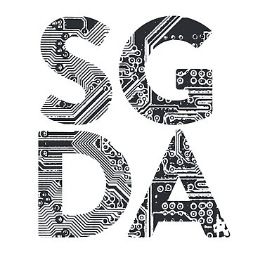 Artwork thumbnail, SGDA Circuit Logo Black on White by Student Game Developer Association