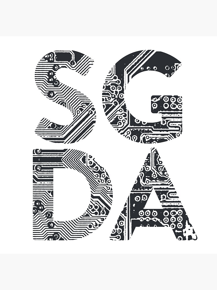 SGDA Circuit Logo Black on White by sgda
