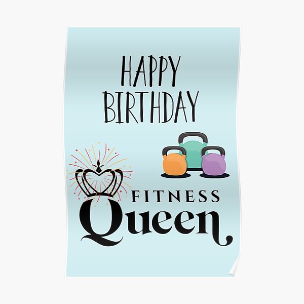 fitness-queen-birthday-fitness-female-gym-rat-girl-poster-for-sale